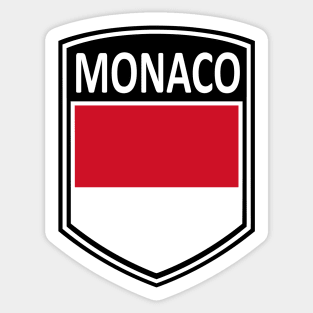 Flag Shield - Monaco Sticker